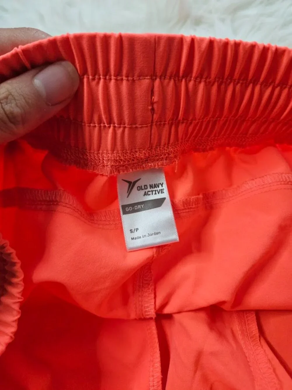 Old Navy Neon Pink Track Shorts Coral Running Drawstring Gym Size Small Women's